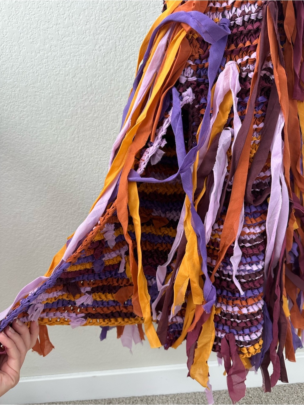 ULLA JOHNSON Emmalina Crochet
Fringe Cotton & Silk Maxi Dress SZ P - Picture 9 of 10